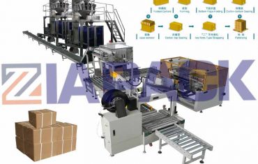 Ligne de production automatique d'emballages de remplissage de boîtes en carton