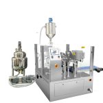 Emballage automatique de scellage de remplissage de sac préfabriqué avec remplisseur de piston pour liquide et pâte