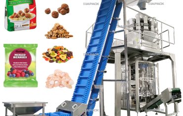 Machine automatique de pesage, de remplissage et d'emballage d'aliments surgelés