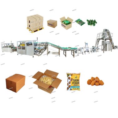 Emballage automatique de formation de sacs pour aliments surgelés et ligne de remplissage de cartons