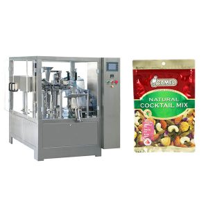 Machine de conditionnement de sacs à fermeture à glissière rotative Nuts