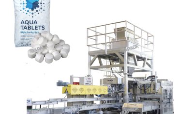 Machine de pesage, de remplissage et d'ensachage de comprimés de sel de 25 à 50 kg